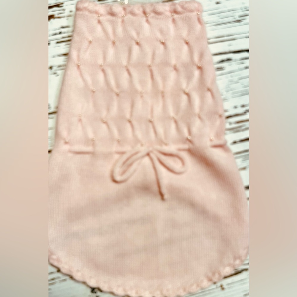 Elegant  Light Pink Dog Sweater small